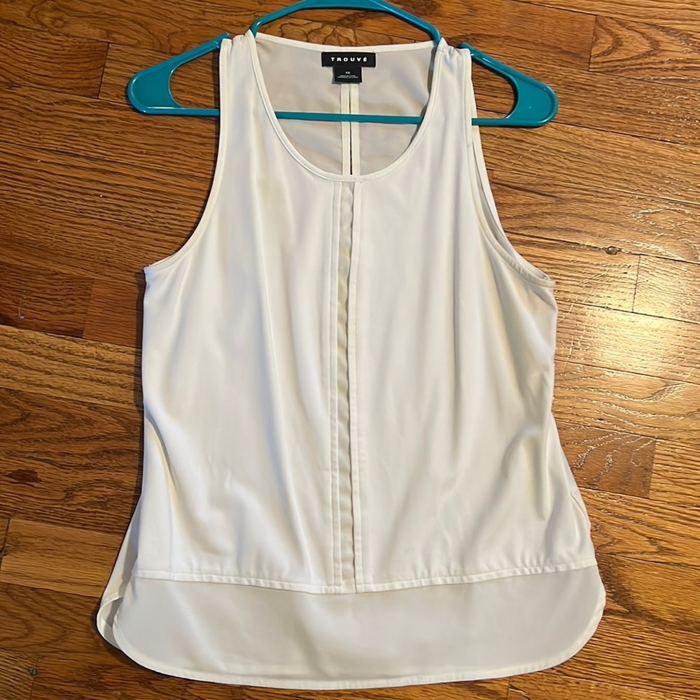 Trouve white tank top - size xs